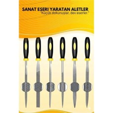 Hassas Oyma Ve Şekillendirme İçin 6'lı Ahşap Eğe Seti