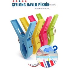 Renkli Plaj Havlusu ve Piknik Mandalı Seti