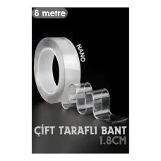 8 Metre Pratik Güçlü Çift Taraflı Montaj Bandı - Çivisiz Kalıcı Yapışma