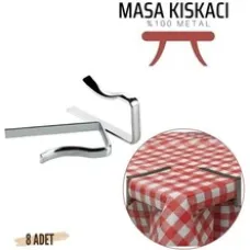 Masa Örtüsü Sabitleyici Metal Klips Seti - 8 Adet