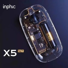 Inphic X5 Şeffaf Kablosuz Fare - Şarj Edilebilir Sessiz 2.4G USB Mouse
