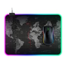 Ally Dünya Desenli RGB Led Işıklı Oyuncu Mouse Pad 300x250x4mm
