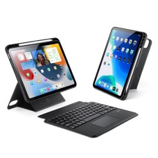 Dux Ducis iPad 10(2022) DK Serisi Kablosuz Bluetooth Klavye Touchpad Kılıf - Pembe