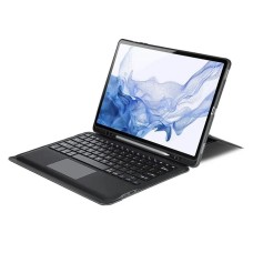 Dux Ducis Galaxy Tab S8+ / S7+ / S7 FE Ayri̇labi̇li̇r Bluetooth Klavye Touchpad Pu Deri̇ Ki̇tap Kapaği