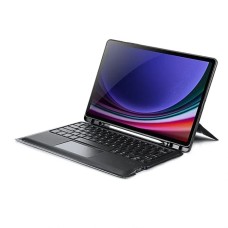 Samsung Galaxy Tab S9 İçin Deri Bluetooth Klavye Kılıfı | Touchpad + Pu Deri + Ayrılabilir