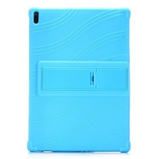 Lenovo Tab E10 / Tab 4 10.1 İnç Şık Silikon Standlı Kılıf - Titanyum Gri