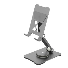 SlimPro 360 Döner Masaüstü Telefon ve Tablet Standı - Taşınabilir Katlanabilir Model