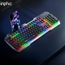 Inphic K2 USB Kablolu Sessiz Oyun Klavyesi 104 Tuşlu, Telefon Yuvası ile - (5775)
