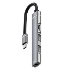 4'ü 1 Arada Tip-C Hub - USB, 3.5mm Ses & Şarj Çoklayıcı Adaptör