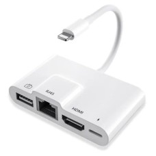 3'ü 1 Arada Lightning HDMI RJ45 OTG Dijital AV Adaptör Hub