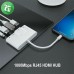 3'ü 1 Arada Lightning HDMI RJ45 OTG Dijital AV Adaptör Hub