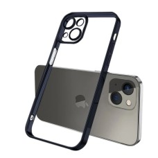 Ally Fashion iPhone 13 Parlak Lazer Kenar Silikon Kılıf - Renkli Darbelere Karşı Koruma