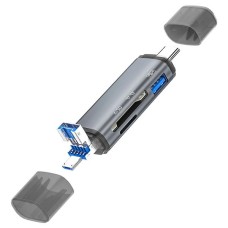 3'ü 1 Arada USB + Micro USB + Type-C OTG Kart Okuyucu - Ally Ads-307