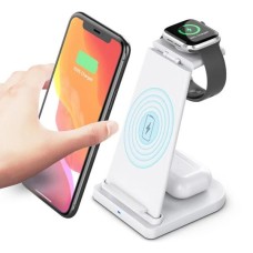Ally 15W 3'ü 1 Arada Kablosuz Şarj İstasyonu iPhone+Watch+AirPods