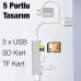 Ally A-807 5'i 1 Arada USB-C ve USB 3.0 Çoklu Hub Adaptörü