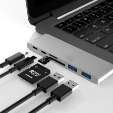 Ally 6-in-1 USB-C Hub: 2x USB 3.0, Type-C Şarj, Kart Okuyucu ve Çoğaltıcı