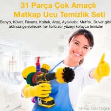 Ally 31 Parça Çok Amaçlı Ev, Banyo ve Araç Matkap Ucu Temizlik Seti 5775
