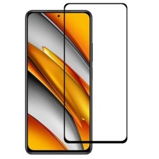 Xiaomi Poco F3 için Full Glue Nano Hafızalı Siyah Çerçevesiz 9H Sertlik Cam Koruyucu