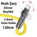 60W Hızlı Şarj ve Veri Kablosu – Döner Başlıklı Type-C to Type-C