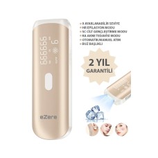Ezere IPL Buz Lazer Epilasyon Cihazı 999.999 Atım Otomatik/Manuel Dokunmatik Ekran Ağrısız Vücut Yüz Tüy Alma - Yeni Model