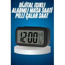 ⏰ Işıklı Dijital Masa Saati: Alarmlı, Termometreli ve Takvimli Ofis Saati