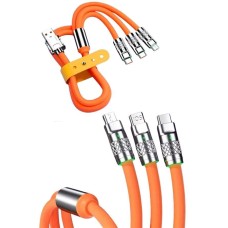 ✅ 3'ü 1 Arada Type-C iOS&Android Hızlı Şarj Kablosu 120W