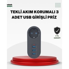 2500W Isı ve Çocuk Korumalı USB Prizi - Güvenli ve Akıllı