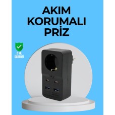 4 USB Type-C Aracli Termal Korumali Cocuk Kilitli Priz