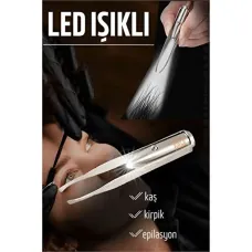LED Isikli Cimbi Kirpik Kasi Epilasyon Cimbi