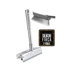 ✨ Twin Pro Çift Taraflı Fırça & Silikon Uçlu Cam Temizleme Aparatı