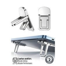 Lukas Schneider Serisi 2'li Gri Ergonomik Laptop Standı - Çift Ayarlı Yükseltici