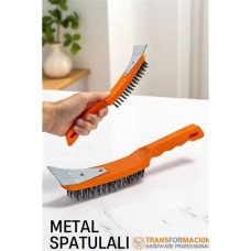 Endüstriyel Çelik Saplı Metal Kazıma Fırçası - Pas ve Boya Sökücü