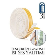 3 Metre Ses ve Isı Yalıtım Sünger Bant – Pencere ve Kapılar İçin