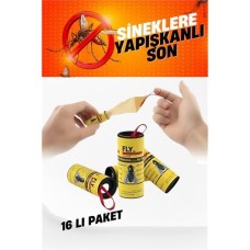 16 Adet Yapışkanlı Sinek Tuzağı Şerit - Doğal ve Etkili Böcek Kontrolü