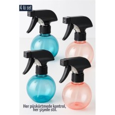 ✨ 4’lü Renkli Sprey Şişe Seti | 250 ml Boş Sis Şişe – Çok Amaçlı Ev & Bitki Bakımı 