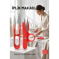 Yüksek Kalite Profesyonel İplik Tiftik Makası Seti - Keskin Çelik Snips