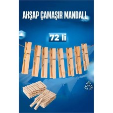Çamaşırlarınıza Renk Katacak Ahşap Mandal Seti