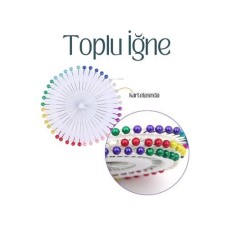 Renkli Başlı Şık ve Kullanışlı Toplu İğne Seti