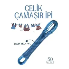 Çelik Kalite 50 Metre Paslanmaz Çamaşır İpi - Sağlam ve Dayanıklı