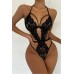 Şık Dantel Detaylı Siyah Babydoll Gecelik