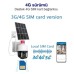 4G+ SIM Kartlı Güneş Enerjili Kablosuz Dış Mekan Güvenlik Kamerası 5MP Beyaz