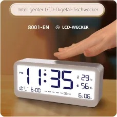 ⏰ ✨ Premium Akilli Dijital Masa Saati - LED Ekranli, Dual Alarmli & Sessiz Calisan Modern Masaustu Saat