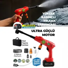 ✨ Oto Araba Yıkama Tabancası - Yüksek Basınçlı Şarjlı ve Su Sıkmaz