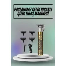 ✨ ProLine Paslanmaz Çelik Çok Amaçlı Saç Sakal Vücut Tıraş ve Çizik Atma Makinesi