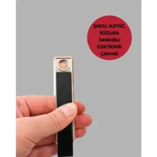 USB Şarjlı Plazma Alevsiz Çakmak – Rüzgara Dayanıklı Güvenli Elektronik