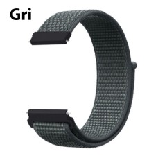 Samsung Gear S3 & Watch 4 Uyumlu Nylon Dokuma Kayış - 22Mm Siyah