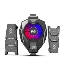 Memos Digital Display Gaming Laptop Cooler with RGB Fan