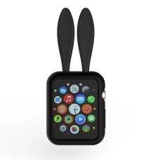Şirin Tavşan Desenli Silikon Apple Watch Kılıfı 42mm - Sevimli Koruma