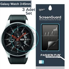 Galaxy Watch 3 45mm Çizilmeye Karşı Nano Şeffaf Ekran Koruyucu 3'lü Set - Darbe Emici