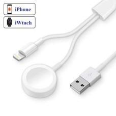 2'si 1 Arada Apple Watch Şarj ve iPhone USB Kablosu - Pratik Taşınabilir Şarj Çözümü
